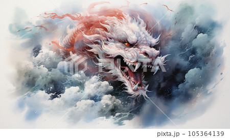 龍の水彩画