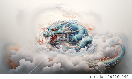 龍の水彩画