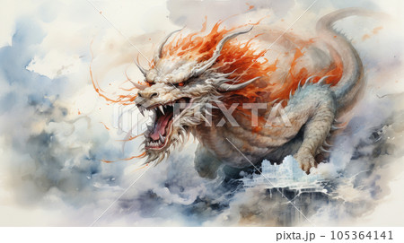 龍の水彩画