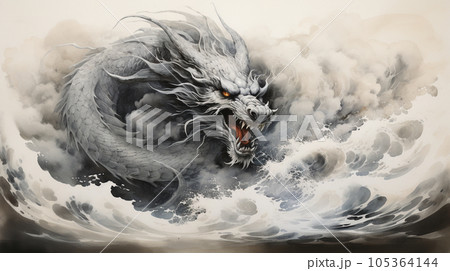 龍の水彩画