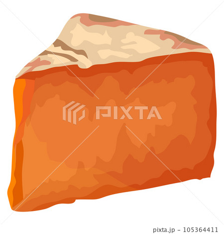オレンジ色のチーズのイラスト素材 オレンジ色のチーズのイラスト素材 105364411