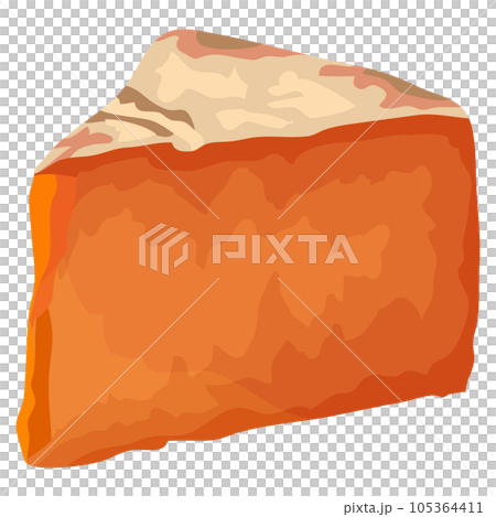 オレンジ色のチーズのイラスト素材 オレンジ色のチーズのイラスト素材 105364411