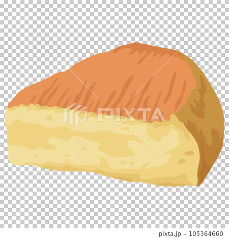 Hard type cheese illustration material 105364660