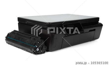 Laser home printer isolated on white background Laser home printer isolated on white background 105365100