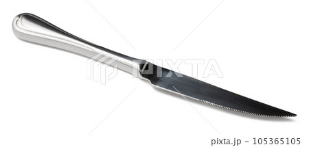 Stainless cutlery knife isolated on white background 105365105