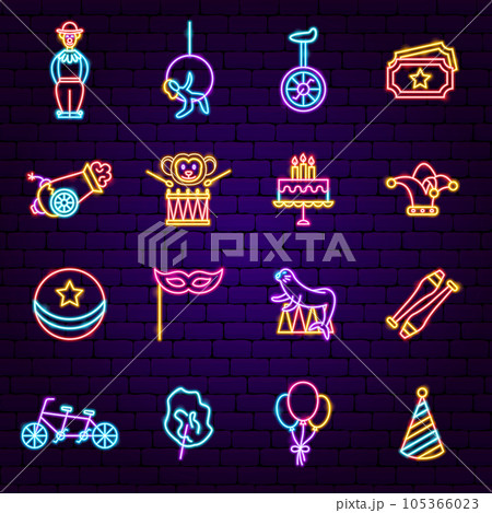 Circus Neon Icons Circus Neon Icons 105366023