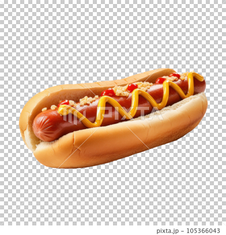 Hot dog isolated 105366043