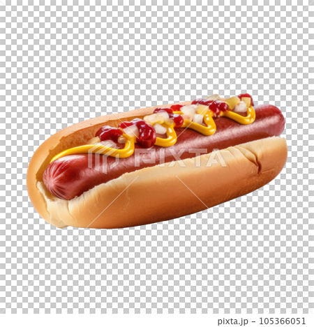 Hot dog isolated 105366051