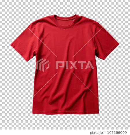 Red T-Shirt Mockup Isolated 105366099