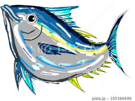 シンプルなマグロのイラスト シンプルなマグロのイラスト 105366696