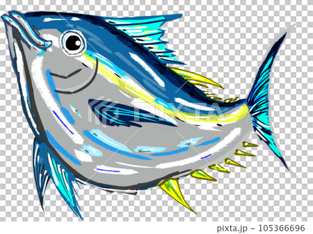 シンプルなマグロのイラスト シンプルなマグロのイラスト 105366696