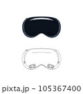 VRゴーグル(線画・着色) 105367400