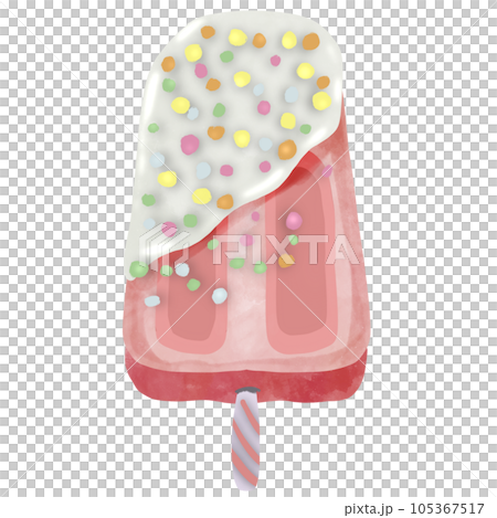 Candy pink ice cream , illustration, PNG. Candy pink ice cream , illustration, PNG. 105367517