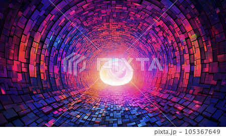 Background consisting of bright mosaics. Futuristic ideas 105367649