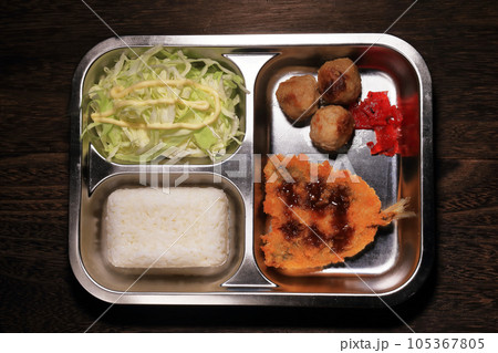 男のワンプレートご飯(アジフライ) 男のワンプレートご飯(アジフライ) 105367805