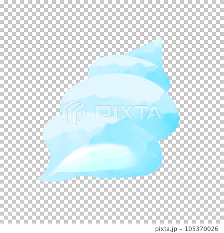 watercolor style blue shell 105370026