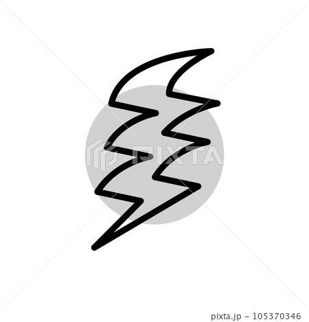 Illustration Vector graphic of lightning icon Illustration Vector graphic of lightning icon 105370346