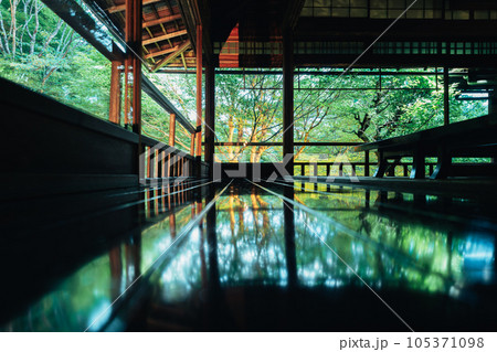 京都の寺院の庭園 105371098