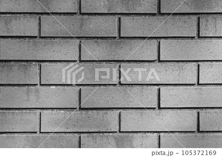 レンガ調　内外装壁　横モノクロ 105372169