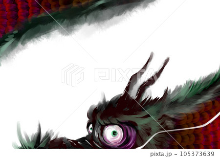 手描き可愛い辰年年賀状 105373639