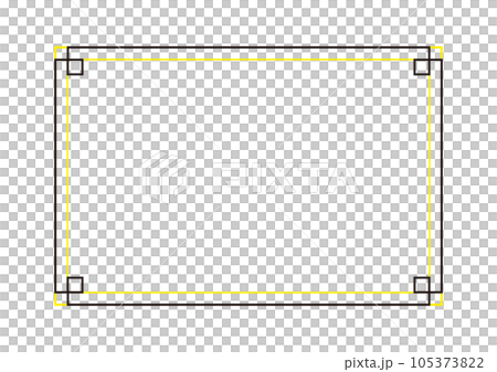 Simple frame of yellow and black lines Simple frame of yellow and black lines 105373822