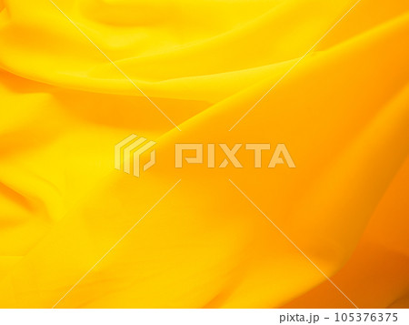 Yellow Cloth Background, Texture Pattern Fabric Silk Gradient Color, Light on Textile Satin Material Backdrop, Luxury Soft Wave Abstract Banner Design Fashion Art Gold Vintage, Ground Context Smooth.\ 105376375