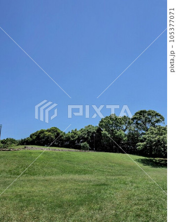 爽やかな青空と公園 105377071