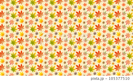 紅葉したカエデの葉のベクターパターン素材 紅葉したカエデの葉のベクターパターン素材 105377510