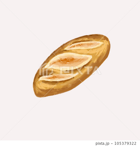 クレヨンで描いたフランスパンのイラスト素材 [105379322] - PIXTA
