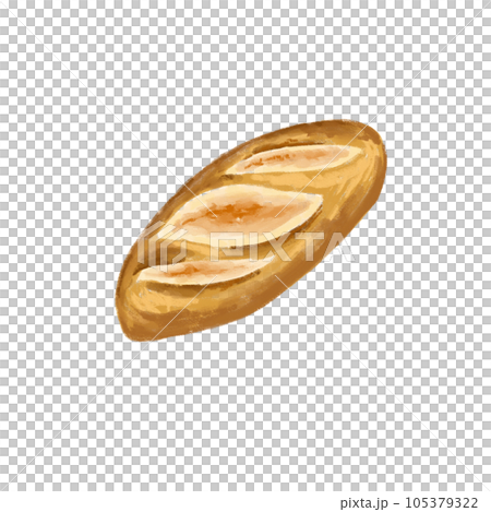 French bread drawn with crayons 105379322