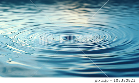 静かな水面にできた一つの波紋
