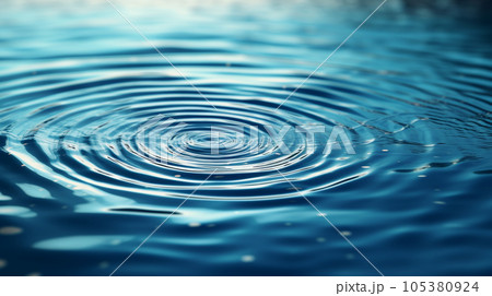 静かな水面にできた一つの波紋
