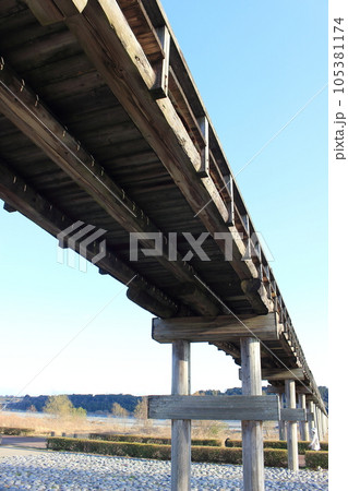 蓬莱橋～世界一長い木造歩道橋としてギネスブック認定 105381174
