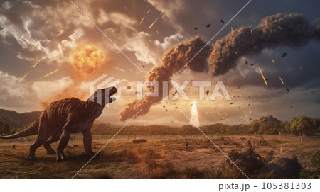 巨大隕石（彗星）衝突により恐竜が絶滅した