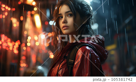 ブレードランナーに登場しそうなサイバーパンクな都市風景