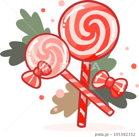 Hand Drawn christmas candy in flat style Hand Drawn christmas candy in flat style 105382352
