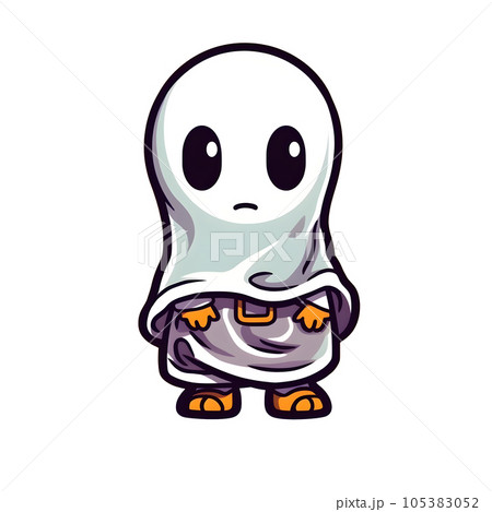 halloween cute cartoon character style generative AI. 105383052