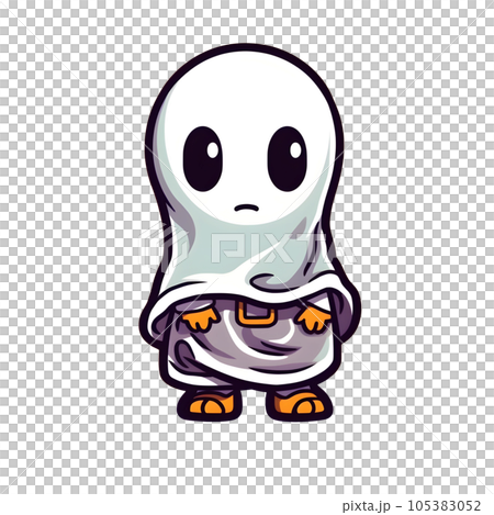 halloween cute cartoon character style generative AI. 105383052