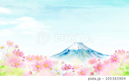 油絵 絵画 【富士山のコスモス畑】 | HIROSHI1990
