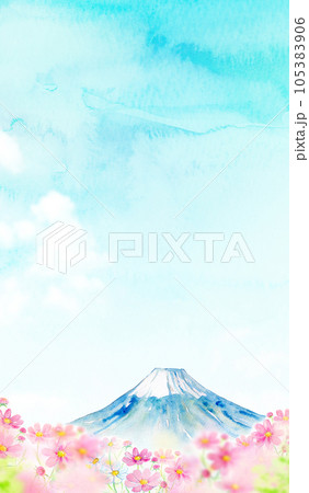 油絵 絵画 【コスモス畑と富士山 】 油絵 絵画 【コスモス畑から見える河口湖と富士山】 | HIROSHI1990