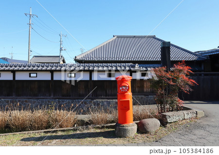 茨城 土浦 丸ポストのある風景(柴沼醤油前) 茨城 土浦 丸ポストのある風景(柴沼醤油前) 105384186