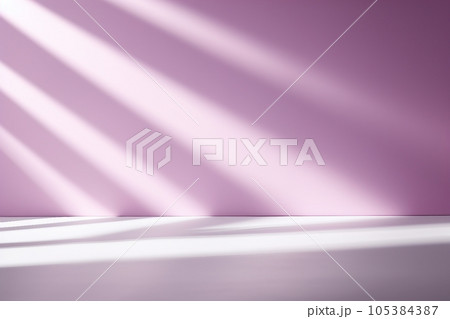 empty pastel purple background for product presentation with shadow and light from windows empty pastel purple background for product presentation with shadow and light from windows 105384387
