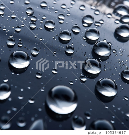 Beautiful hydrophobic effect on the car's body. Beautiful hydrophobic effect on the car's body. 105384617