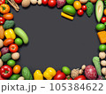 frame element of organic vagetables and fruits 105384622