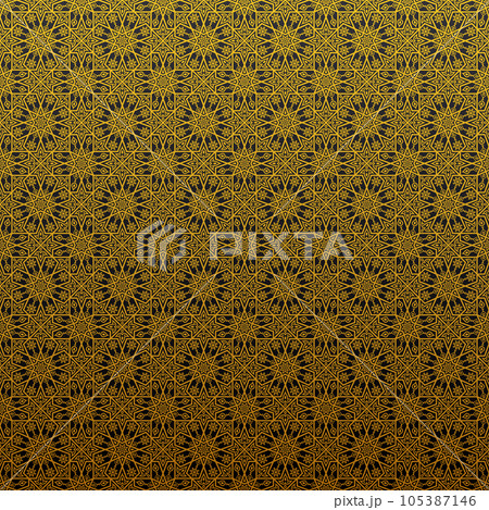 Background with decorative traditional floral ornament. Vector illustration. 105387146