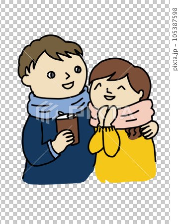 冬天情侶調情 105387598