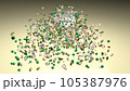 Abstract 3D image awash in captivating shades of green yellow 105387976