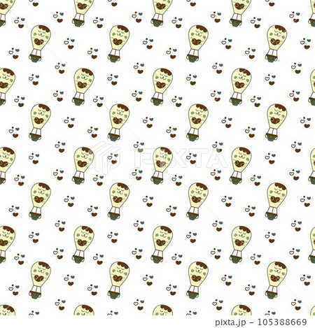 Aerostat pattern3. Seamless pattern with cute aerostat character. Doodle cartoon color vector illustration. Aerostat pattern3. Seamless pattern with cute aerostat character. Doodle cartoon color vector illustration. 105388669