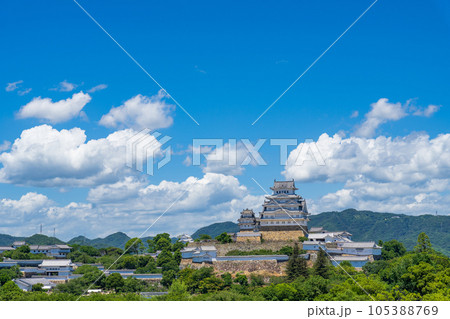世界文化遺産　夏の国宝姫路城　遠景 105388769