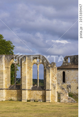 Grande-Sauve Abbey, UNESCO site, Benedictine monastery near La Sauve, Aquitaine, Gironde, France 105389447